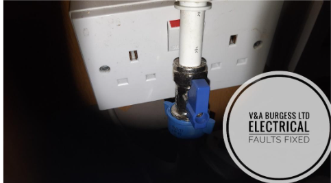 Plug behind water pipe - electrical Faults Fixed